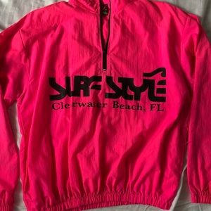 surf style Quarter Zip Windbreaker